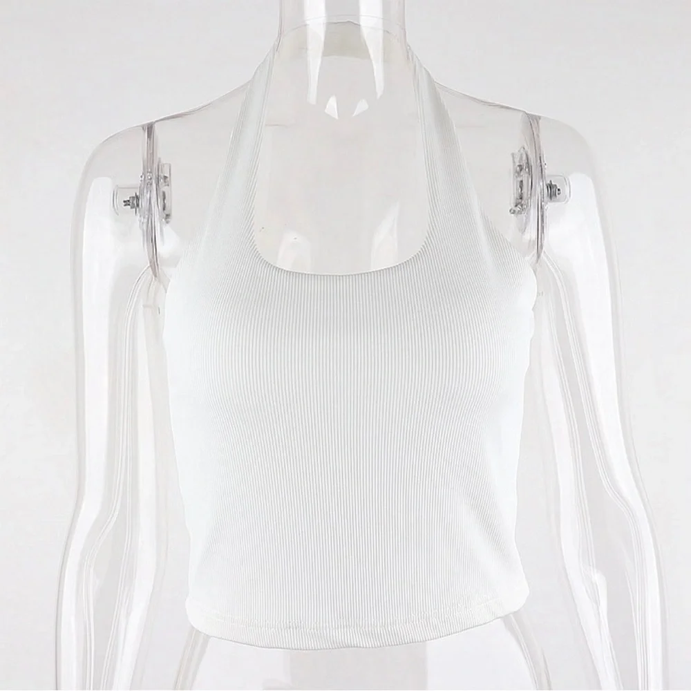 Rib Knit Halter Top - Picture 2 of 7